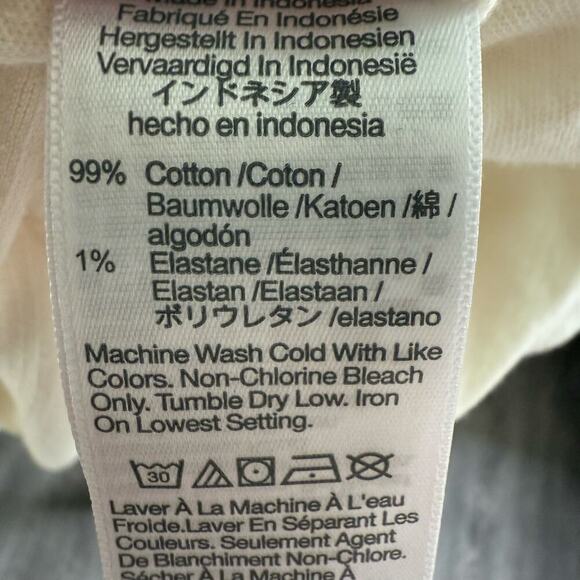 Madewell Womens Cream Button Front Top M Boxy Fit Cotton Gauze Coastal Style - Picture 6 of 8